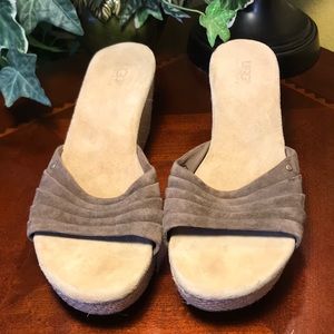 UGG Brown/Tan Alvina Wedges